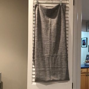 Gray acrylic infinity scarf